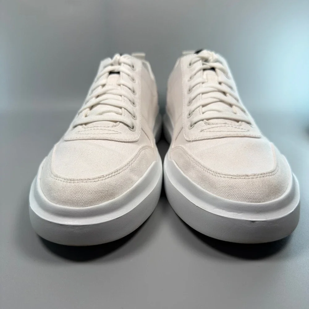 Cole Haan GrandPro Rally Mens 11.5 11 1/2 Canvas Court Dress Sneaker White Lace